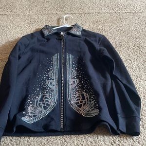 Black gem stone jacket never been worn